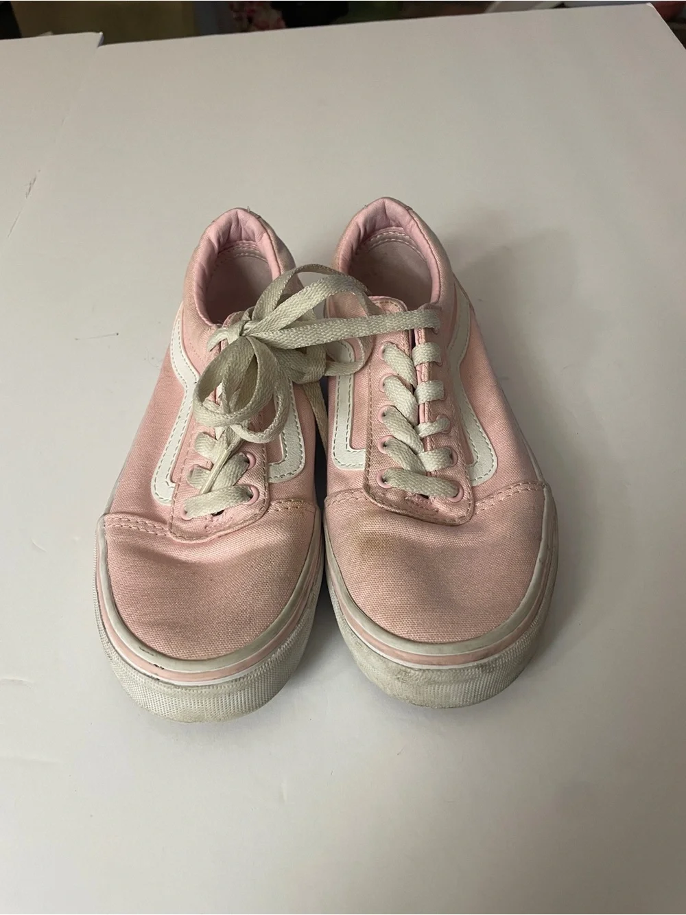 Vans Kids Pink Canvas Lace-Up Sneakers